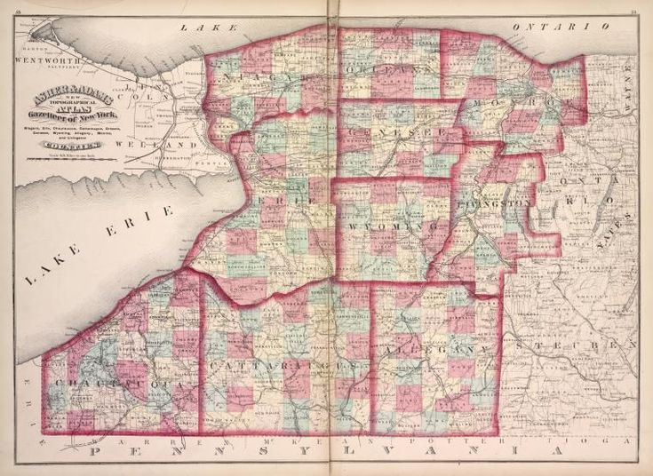 1871 Map Of Western New York South Wales Map Chautauqua Erie County