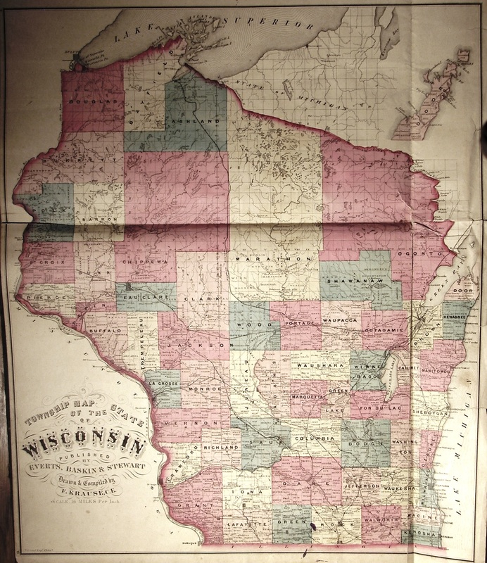 1873 Map All WI Counties ROCK COUNTY GENEALOGICAL SOCIETY