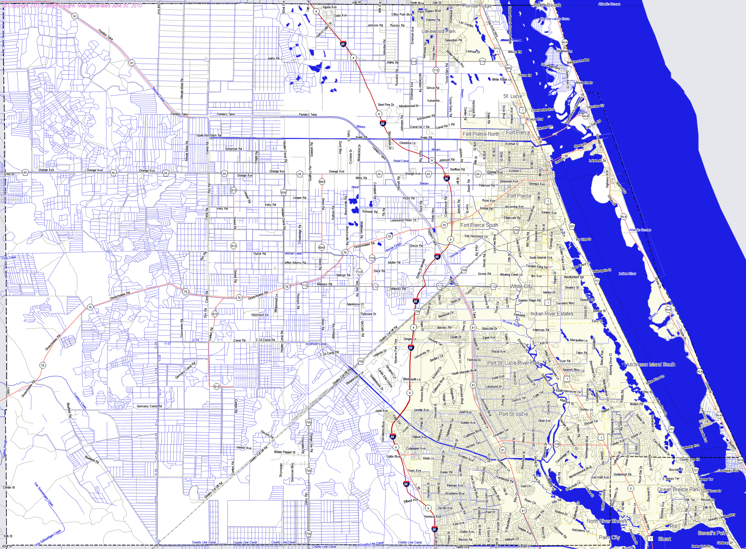 St Lucie County Florida Flood Zone Map CountiesMap com