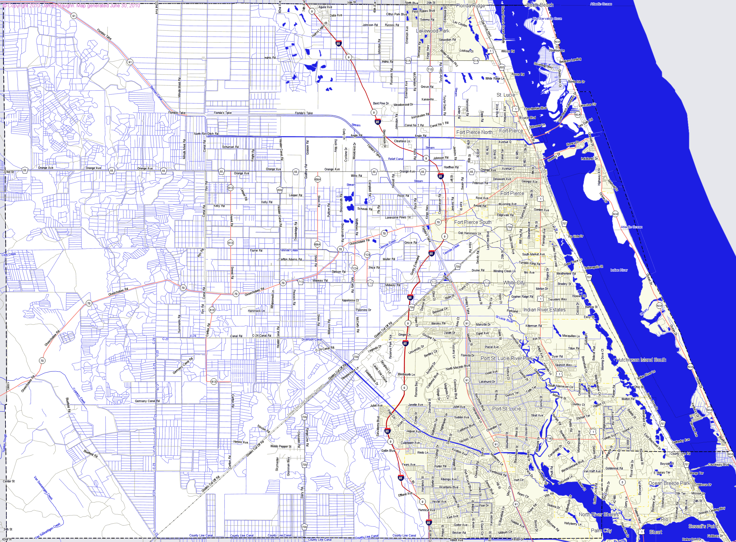 Bridgehunter St Lucie County Florida