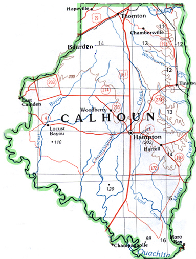 Calhoun County Map 