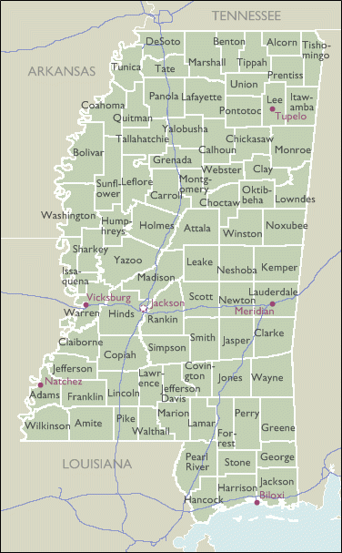 County Zip Code Maps Of Mississippi ZIPCodeMaps
