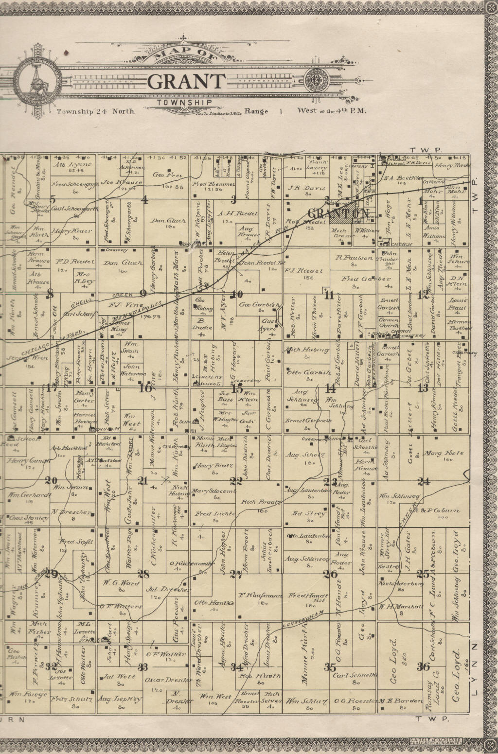 Index For Grant Township Plat Maps