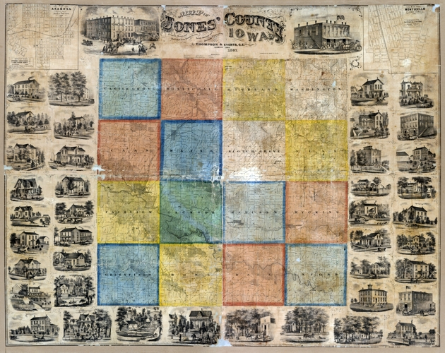 IowaJones Maps 1867 Plat Map