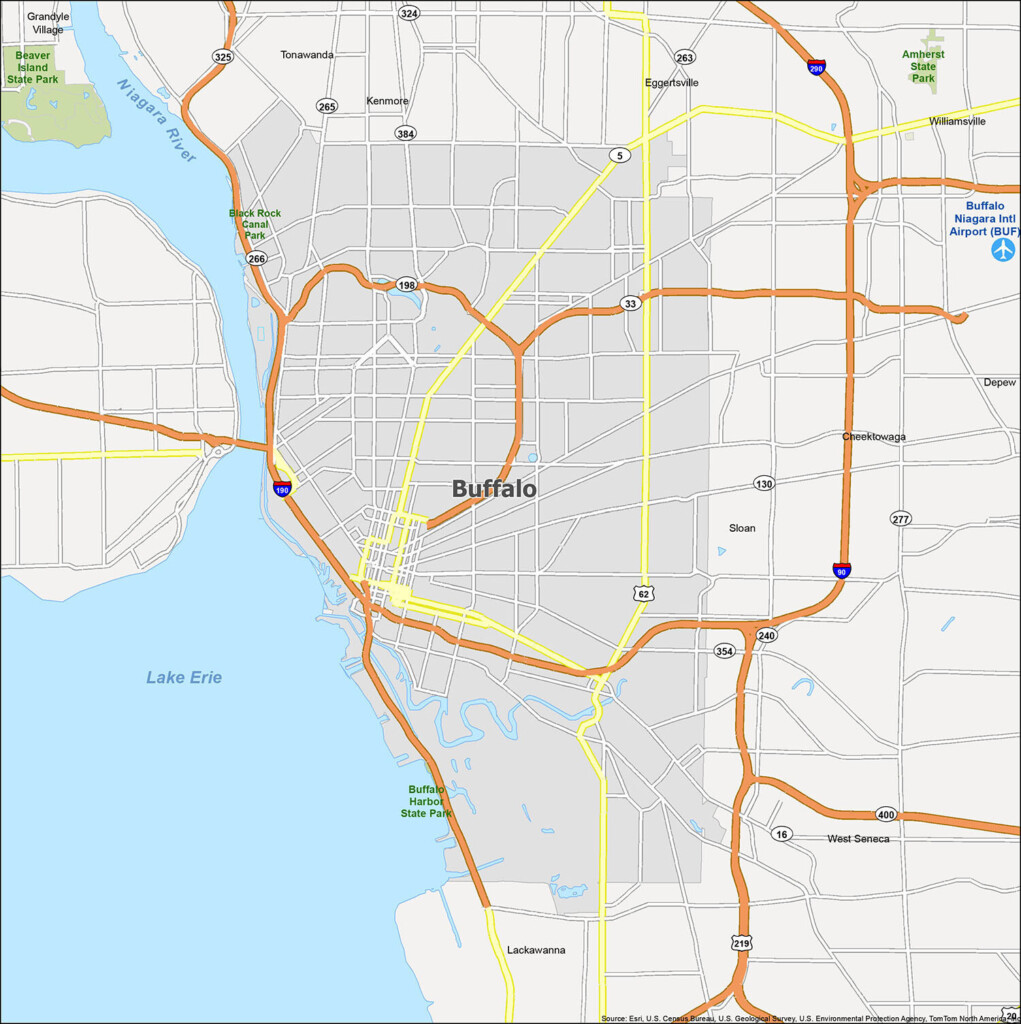 Map Of Buffalo New York GIS Geography