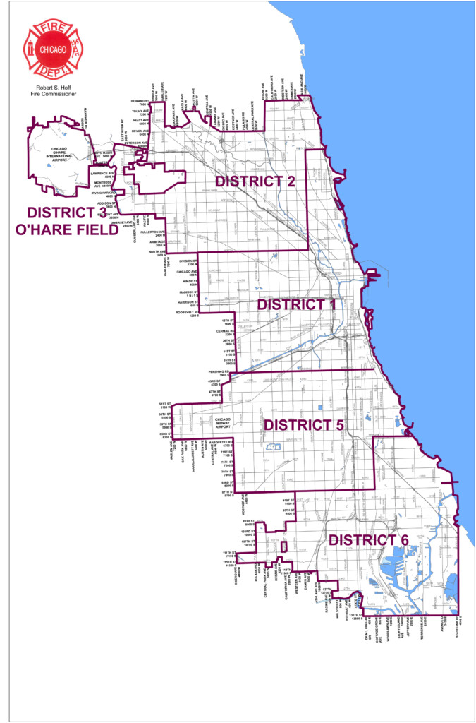 Map Showing CFD Districts Chicagoareafire