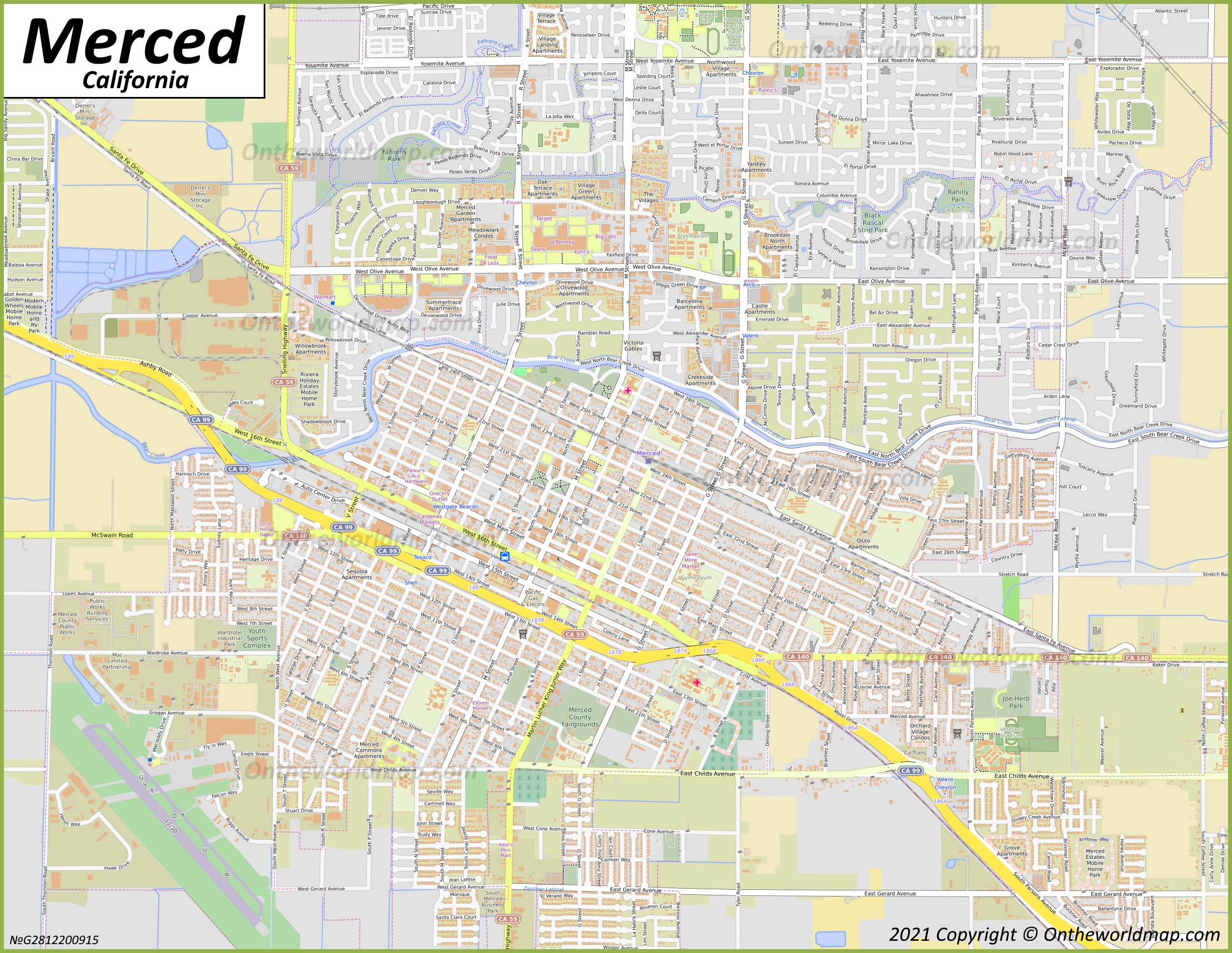 Merced Map California U S Maps Of Merced