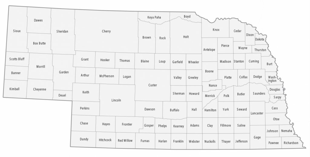Nebraska County Map GIS Geography