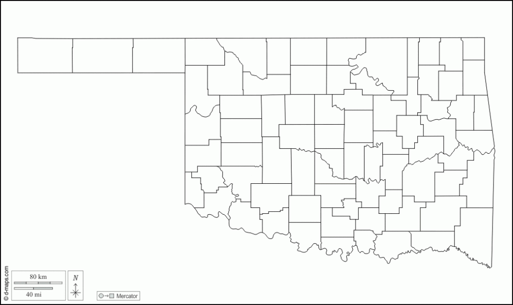 Oklahoma Free Map Free Blank Map Free Outline Map Free Base Map 