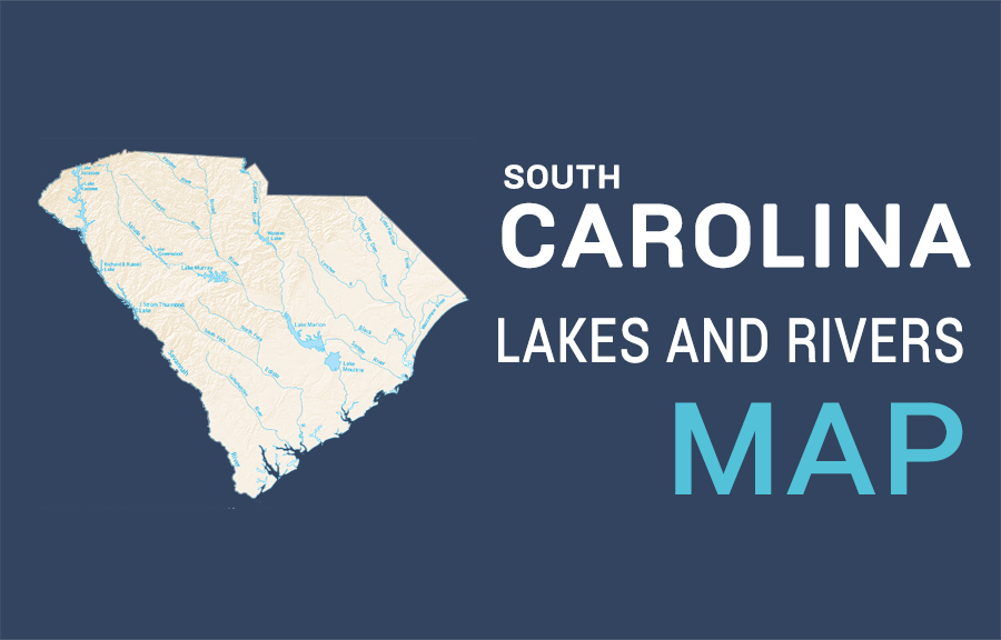 South Carolina Lakes And Rivers Map GIS Geography