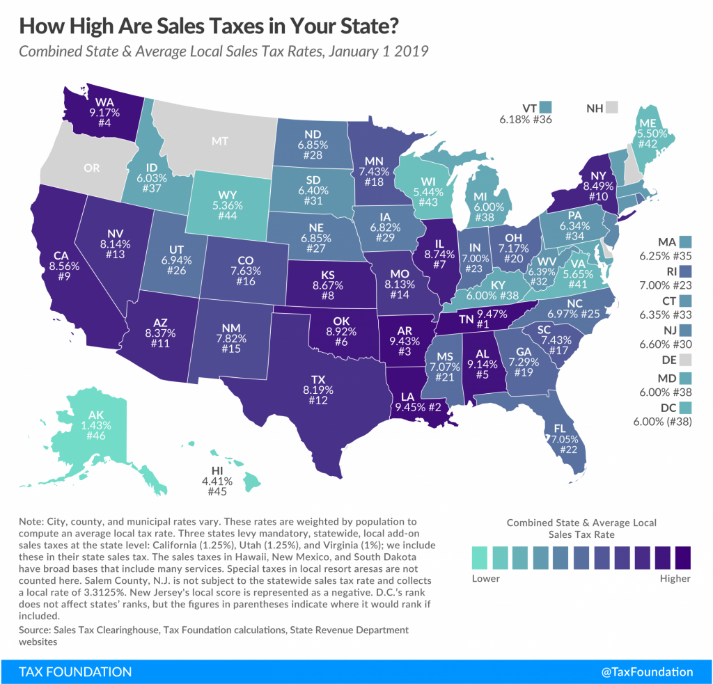 State By State Guide To Taxes On Retirees Florida Property Tax Map 