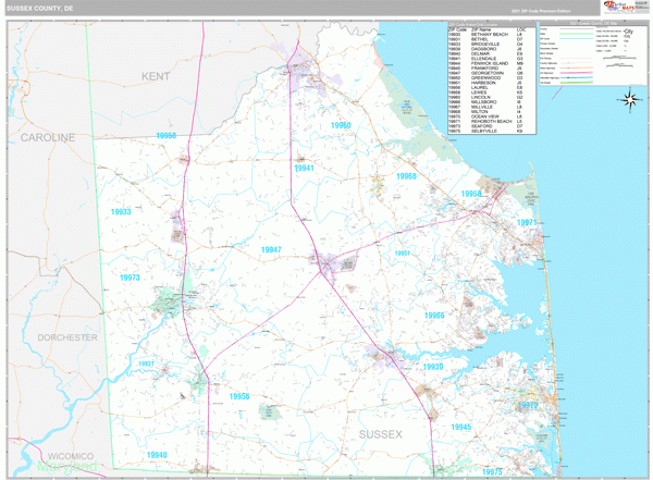 Sussex County DE Maps
